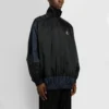 Casaco de vento BB em nylon com patchwork e fecho completo «Navy Black» 623019TIO544100