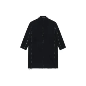 Casaco xadrez Buffalo com bordas em bruto, oversized «Preto Branco» 704487TMU181070