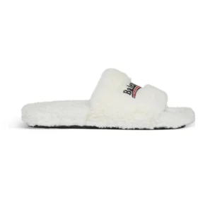 Chinelos com Pêlo «Branco» 654261W2DO19906