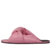 Chinelos de couro com caimento solto «Rosa» 636576WA2M05048
