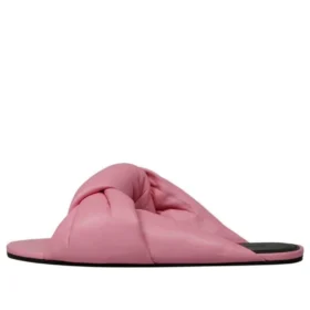 Chinelos de couro com caimento solto «Rosa» 636576WA2M05048
