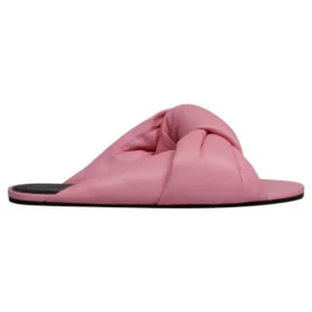 Chinelos de couro com caimento solto «Rosa» 636576WA2M05048