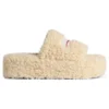 Chinelos de plataforma com pelo “Beige” 762826W2DO19796