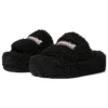 Chinelos de plataforma peludos «Black» 762826W2DO11096