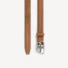 Cinto fino BB para mulher em camelo