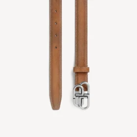Cinto fino BB para mulher em camelo