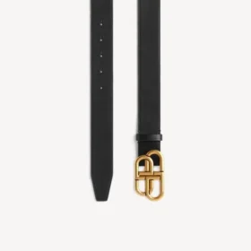 Cinto fino feminino BB em preto