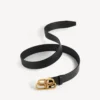 Cinto fino feminino BB em preto