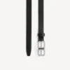 Cinto fino feminino BB Hourglass em preto
