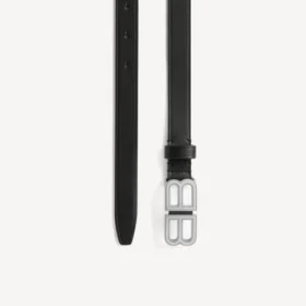 Cinto fino feminino BB Hourglass em preto