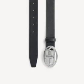 Cinto oval BB para homem em preto