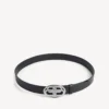 Cinto oval BB para homem em preto