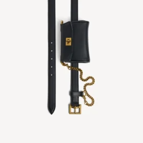 Cinto Rodeo para mulher com bolsa, em preto