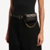 Cinto Rodeo para mulher com bolsa, em preto