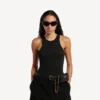 Cinto Rodeo para mulher com bolsa, em preto