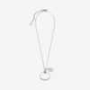 Colar com anel Saint-Germain em prata brilhante
