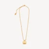 Colar comprido Nano Square em dourado
