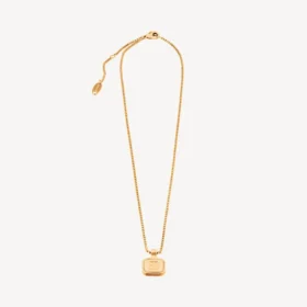 Colar comprido Nano Square em dourado