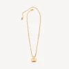 Colar comprido Nano Square em dourado