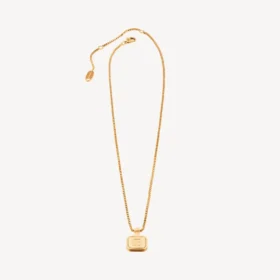 Colar comprido Nano Square em dourado