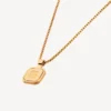 Colar comprido Nano Square em dourado