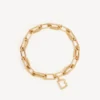 Colar feminino «B Link» em ouro brilhante Colar feminino «B Link» em ouro brilhante