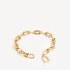 Colar feminino «B Link» em ouro brilhante Colar feminino «B Link» em ouro brilhante