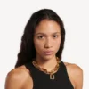 Colar feminino «B Link» em ouro brilhante Colar feminino «B Link» em ouro brilhante