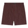 Cueca boxer com microestampa tartan «Red» 6584004A8B76464