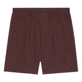 Cueca boxer com microestampa tartan «Red» 6584004A8B76464