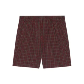 Cueca boxer com microestampa tartan «Red» 6584004A8B76464