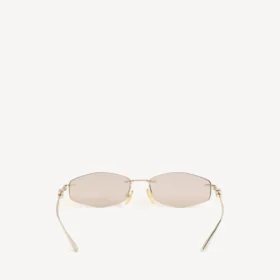 Óculos de sol femininos Nano D-Frame em ouro claro