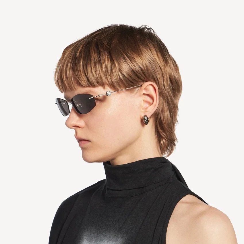 Óculos de sol femininos Nano D-Frame em prateado Óculos de sol femininos Nano D-Frame em prateado