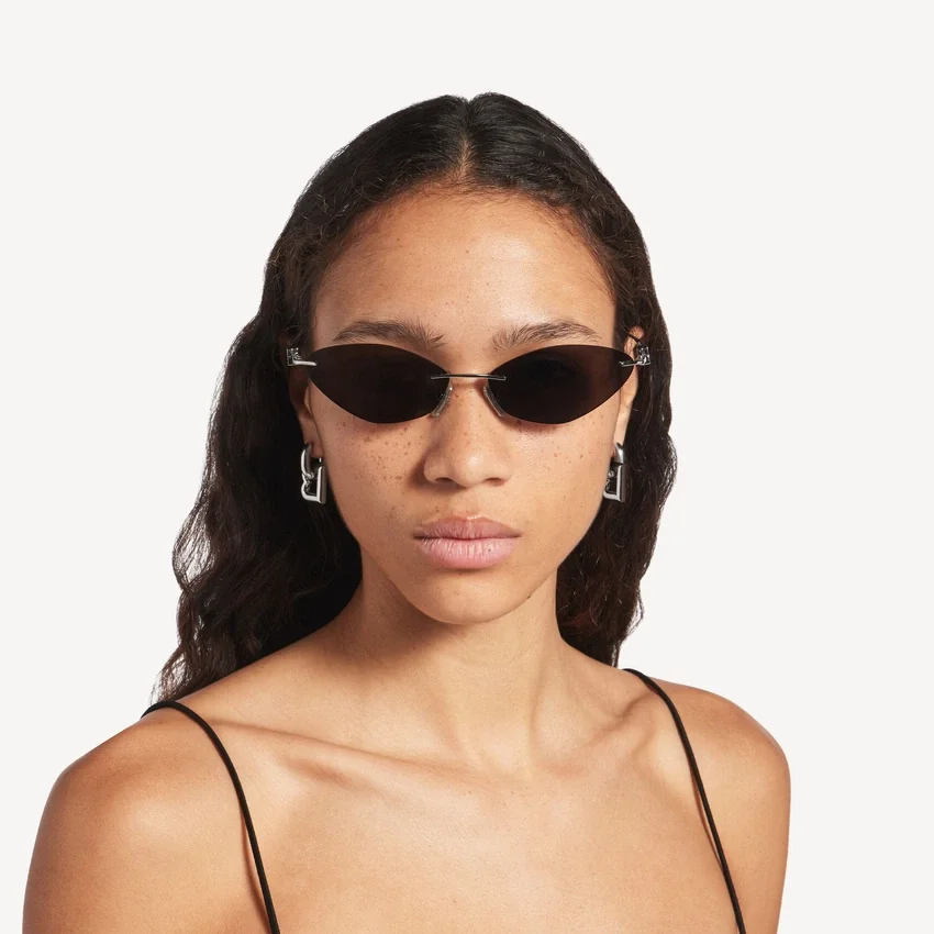 Óculos de sol Nano Cat para mulher em prateado Óculos de sol Nano Cat para mulher em prateado