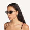 Óculos de sol Nano Cat para mulher em prateado Óculos de sol Nano Cat para mulher em prateado