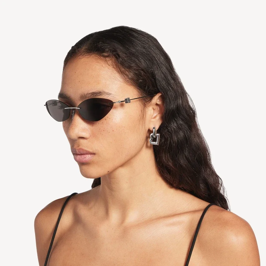 Óculos de sol Nano Cat para mulher em prateado Óculos de sol Nano Cat para mulher em prateado