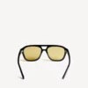 Óculos de sol Pilot para homem, para uso diário, em preto/amarelo