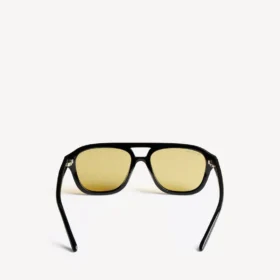 Óculos de sol Pilot para homem, para uso diário, em preto/amarelo