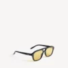 Óculos de sol Pilot para homem, para uso diário, em preto/amarelo