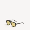 Óculos de sol Pilot para homem, para uso diário, em preto/amarelo