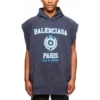Est. 1917 Camisola com capuz, sem mangas e de tamanho grande com logótipo universitário «Navy» 697875TMV964140