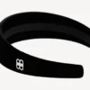 Fita para a cabeça plana Holli para mulher em preto/prateado brilhante