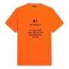 FW21 Camiseta de manga curta elástica e justa, cor laranja 661705TKVH57513