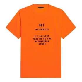 FW21 Camiseta de manga curta elástica e justa, cor laranja 661705TKVH57513