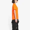 FW21 Camiseta de manga curta elástica e justa, cor laranja 661705TKVH57513