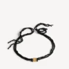Gargantilha feminina «nano ribbon bb» em preto/ouro brilhante