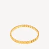 Gargantilha nano mini link para mulher em ouro brilhante