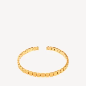Gargantilha nano mini link para mulher em ouro brilhante