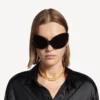 Gargantilha nano mini link para mulher em ouro brilhante