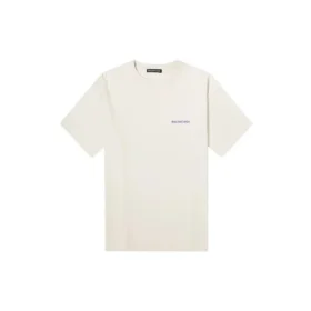go Camisola de luxo com gola redonda, unissexo, de algodão, manga curta, branca 612966TIVG59055